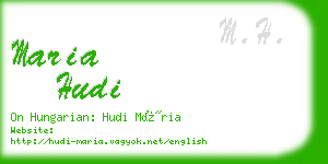 maria hudi business card